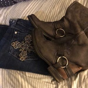 Steve madden leather knee high boots